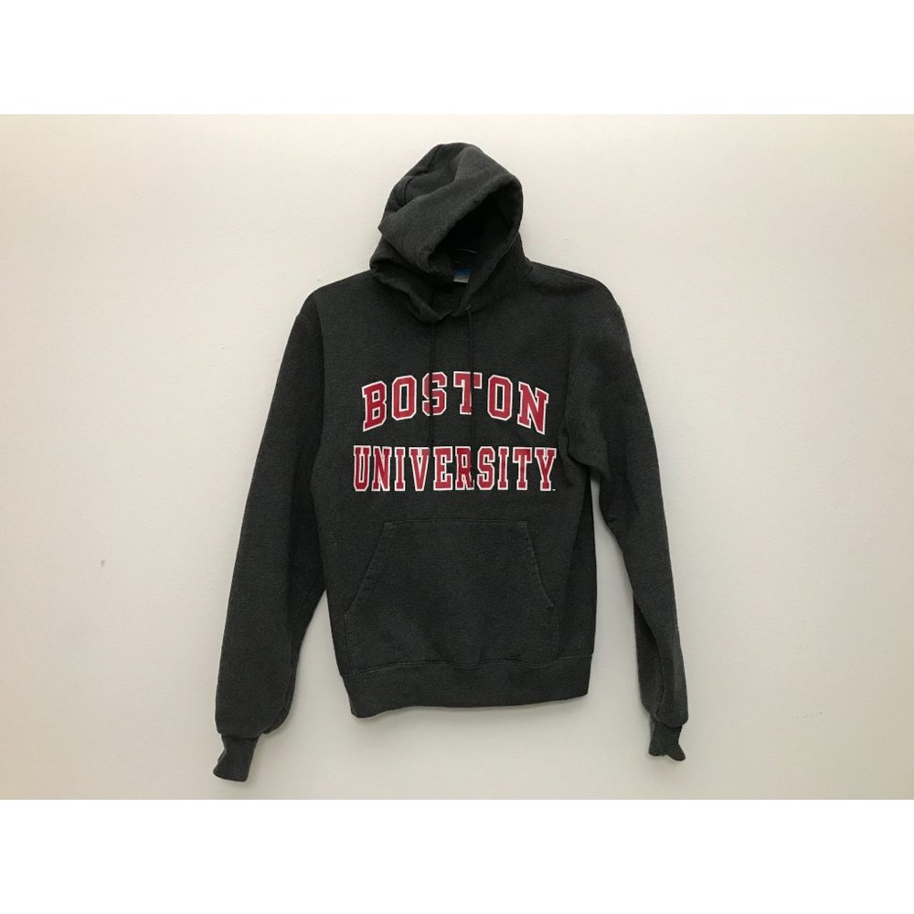Vintage Champion Eco Fleece Boston University Women’s XS Grey Hoodie Sweatshirt